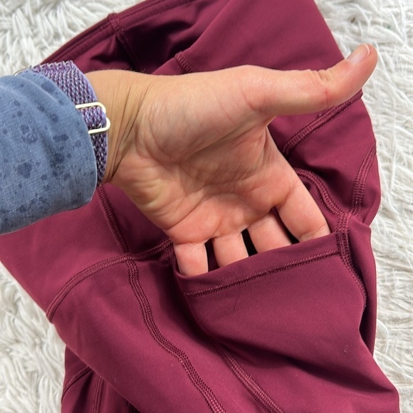 Lululemon All The Right Places Crop II *23" Ruby Wine - Picture 5 of 8